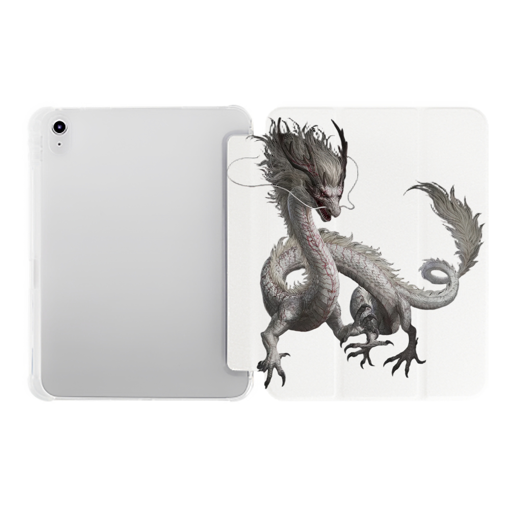 （画像用） Ne Zha 2 ナタ 魔童の大暴れ IPad ケース ペン収納付き 三つ折りスタンド PUレザー×シリコン 対応機種9.5/10.5/10.9インチ